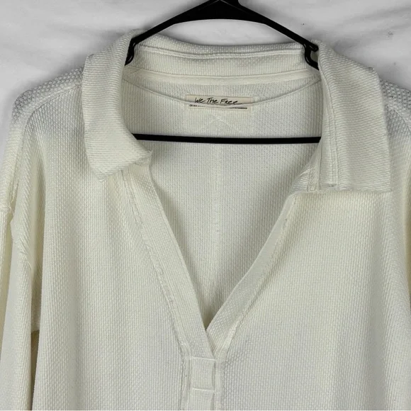 We the Free V-neck Collared Waffle Top - Picture 4 of 12